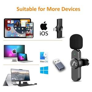 Wireless Clip Mic, Wireless Lavalier Microphones, Lapel Clip-on Microphone